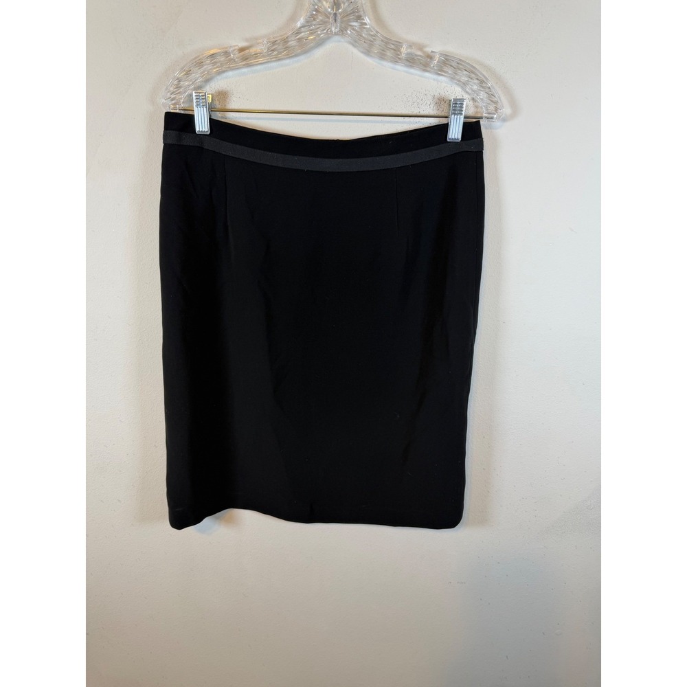 1.2.3 Paris Women Pencil Skirt Grosgrain Trim Black FR 40